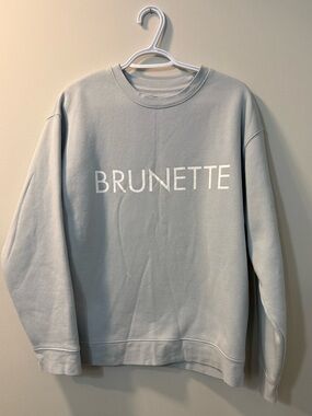 BRUNETTE the Label Women’s Size M Light Blue Crewneck Sweatshirt